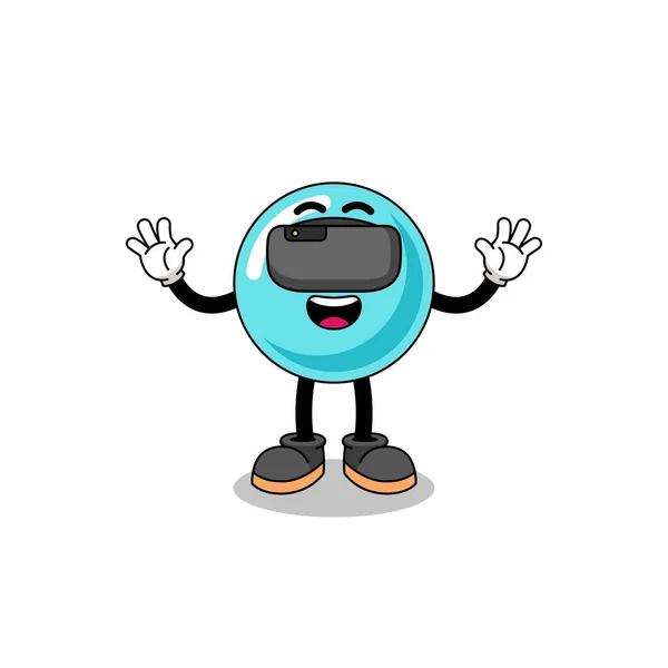 Illustration Bubble Headset Character Design — Vector de stock