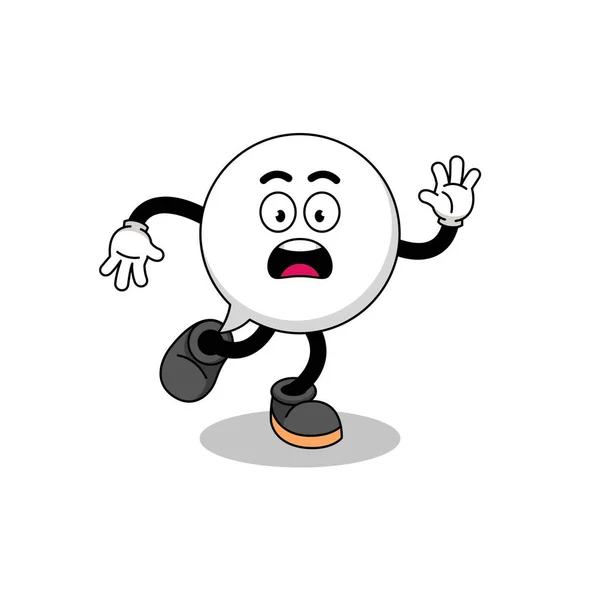 Slipping Speech Bubble Mascot Illustration Character Design — Stock Vector