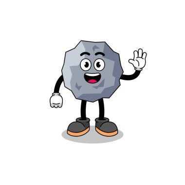 Taş karikatür el hareketi, karakter tasarımı.