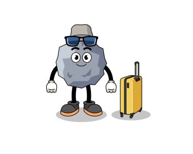 Tatil yapan taş maskotu, karakter tasarımı