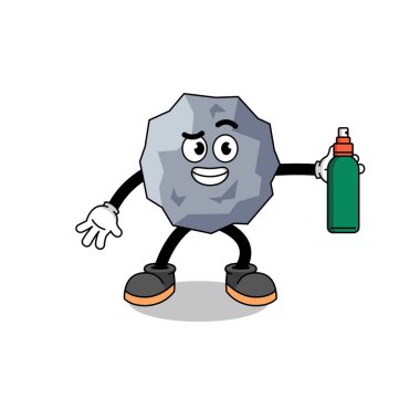 Taştan çizim karikatürü sivrisinek kovucu, karakter tasarımı