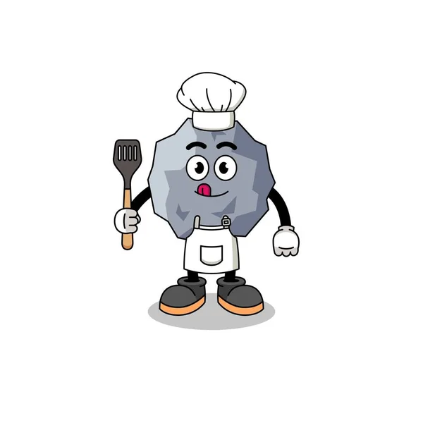 Mascotte Illustration Chef Pierre Character Design — Image vectorielle