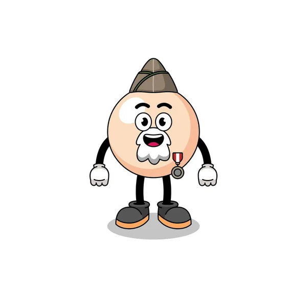 Character Cartoon Pearl Veteran Character Design — Stock Vector