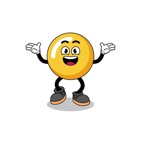 Yumurta sarısı çizgi filmi. Mutlu bir jest, karakter tasarımı.