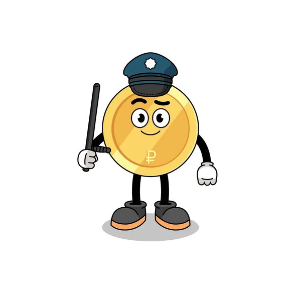 러시아 경찰의 캐릭터 디자인 — 스톡 벡터