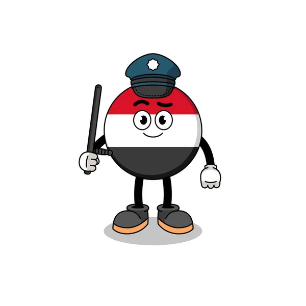 Мультфильм Полицейском Флаге Сша Дизайн Персонажа — стоковый вектор