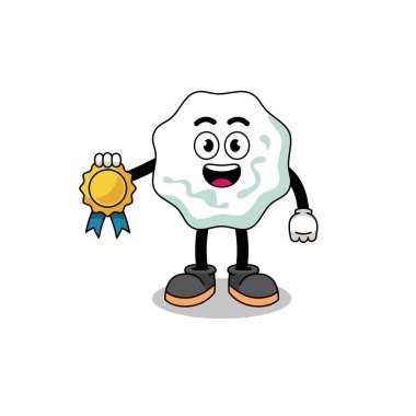 Çiklet karikatür çizimi memnuniyet garantili madalya, karakter tasarımı