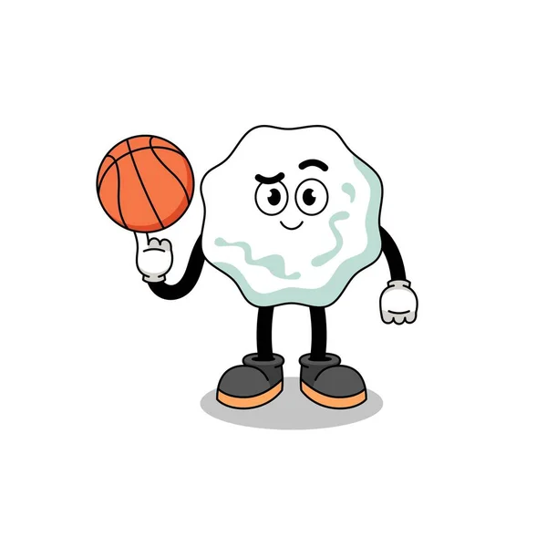 Illustration Chewing Gum Tant Que Joueur Basket Ball Character Design — Image vectorielle