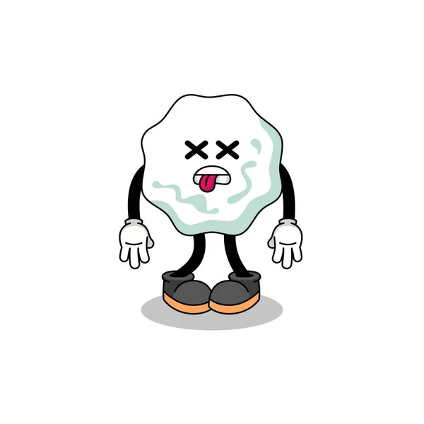 Mascotte Chewing Gum Illustration Est Morte Character Design — Image vectorielle