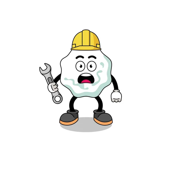 Character Illustration Chewing Gum 404 Error Character Design — Stock Vector