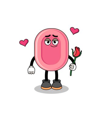 aşık olan sabun maskotu, karakter tasarımı