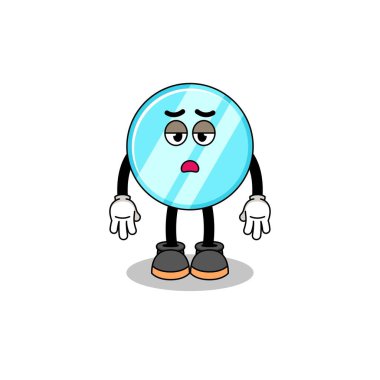 Yorgunluk jestli ayna karikatürü, karakter tasarımı