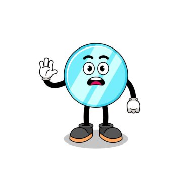 ayna çizgi film çizimi stop hand, karakter tasarımı yapıyor