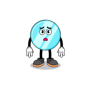 ayna karikatür çizimi hüzünlü yüz, karakter tasarımı