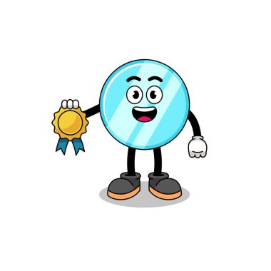 ayna karikatür çizimi memnuniyet garantili madalya, karakter tasarımı