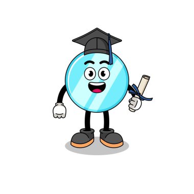 Mezuniyet pozlu ayna maskotu, karakter tasarımı