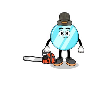 bir oduncu olarak ayna çizimi, karakter tasarımı