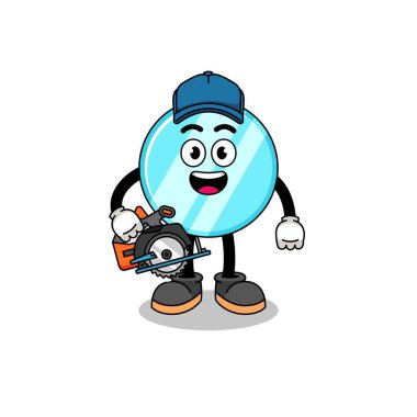 Çizgi film karakteri tasarımı, ahşap işçisi olarak ayna tasarımı