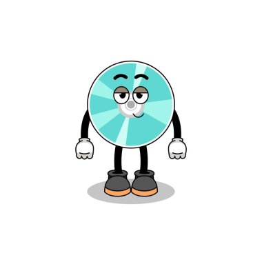 Utangaç duruşu olan optik disk çizgi film çifti, karakter tasarımı