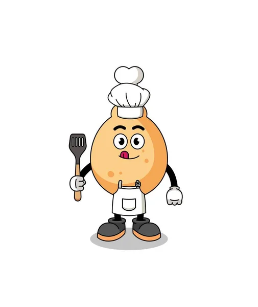 Mascot Illustration Fried Chicken Chef Character Design — Image vectorielle