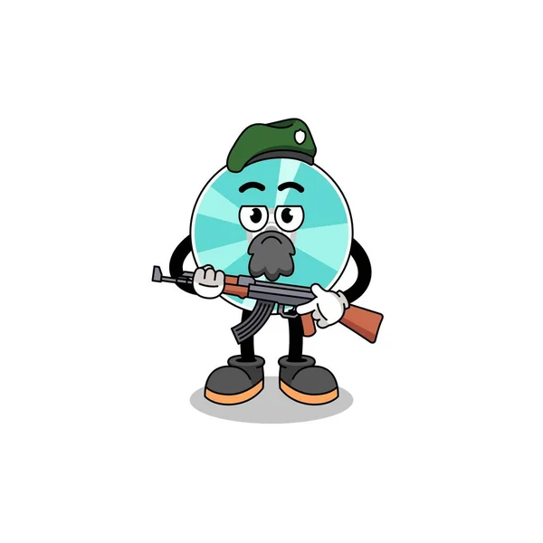 Character Cartoon Optical Disc Special Force Character Design — 스톡 벡터