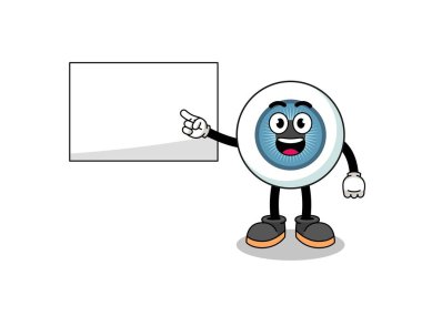 Bir sunum yapan göz küresi çizimi, karakter tasarımı