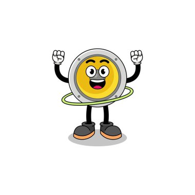 Hoparlör canlandırması hula hoop, karakter tasarımı