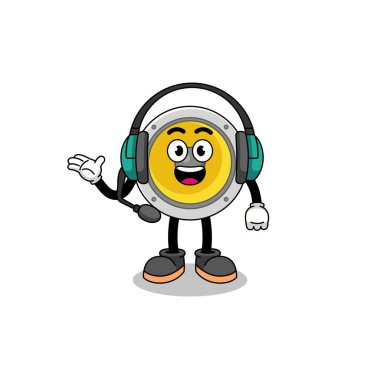 Konuşmacının müşteri hizmetleri olarak maskotluk tasarımı, karakter tasarımı