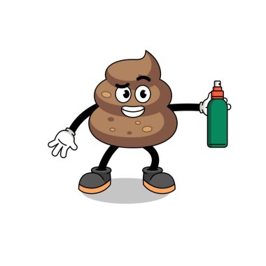 kaka çizimi karikatürü sivrisinek kovucu, karakter tasarımı