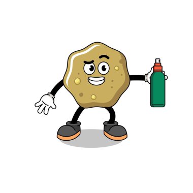 Sivrisinek kovucu, karakter tasarımı içeren gevşek tabure çizimleri