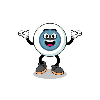 Mutlu bir jest ve karakter tasarımı ile göz karikatürü araması