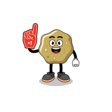 Bir numaralı fanatik hayranların çizgi film maskotu, karakter tasarımı.