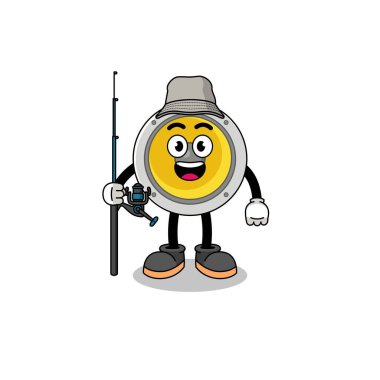 Hoparlör balıkçısının maskotluk tasarımı, karakter tasarımı