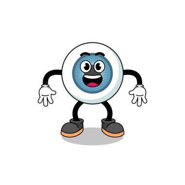 Şaşırmış jest ve karakter tasarımı ile göz karikatürü