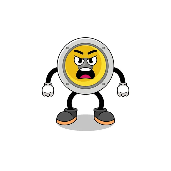 Speaker Cartoon Illustration Angry Expression Character Design — Archivo Imágenes Vectoriales