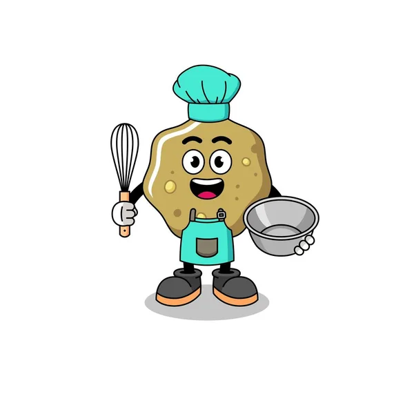 Illustration Loose Stools Bakery Chef Character Design — Stock Vector