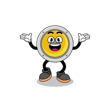 Mutlu bir jest ve karakter tasarımı ile hoparlör araması