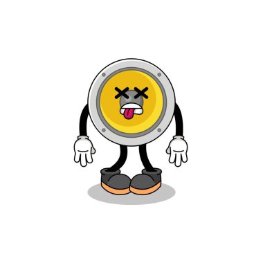 Hoparlör maskotu illüstrasyonu öldü, karakter tasarımı