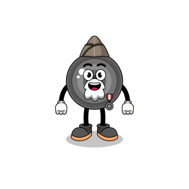 Usta bir karakter tasarımcısı olarak kamera merceğinin karikatürü.