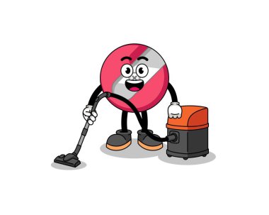 Kalem açacağının elinde elektrikli süpürge olan karakter arabası da var.