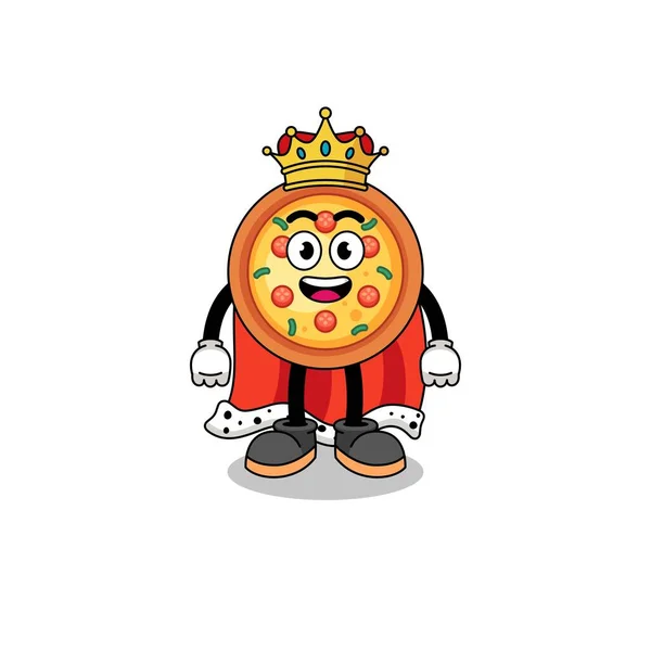Mascotte Illustrazione Del Della Pizza Character Design — Vettoriale Stock