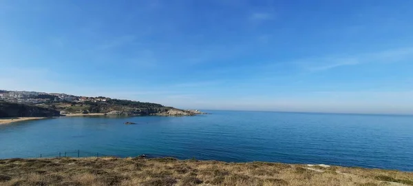 Isztambul Törökország Február 2022 Strand Sile Napos Napos Kirándulás Tengerparton — Stock Fotó