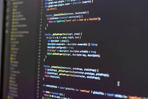 Javascript Code Het Computerscherm Kan Gebruikt Worden Als Code Achtergrond — Stockfoto