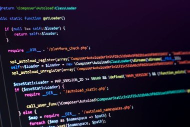 Yazılım geliştiricisi php kodlaması yapıyor. Programcı web arka ucu kodlaması yapıyor. Seçici bir odak ile