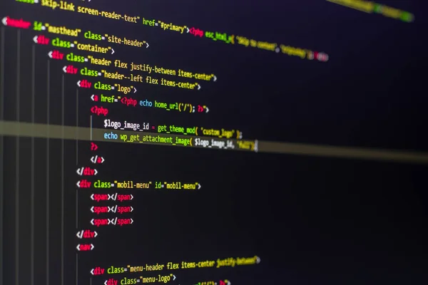 Codificação Wordpress Pode Usar Código Php Como Plano Fundo Html — Fotografia de Stock