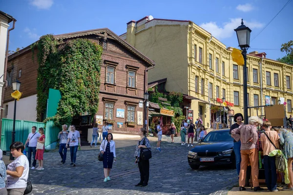 Kyiv Ukraine September 2021 Андріївсько Київський Стет Спуску Києві Україна — стокове фото