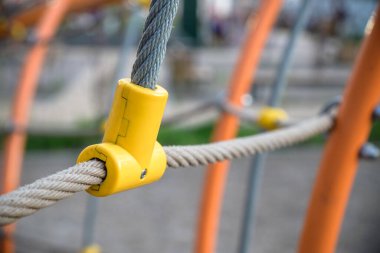 Oyun alanı dekorasyonunun teknik tasarımı. Bağlantılar yakın plan.