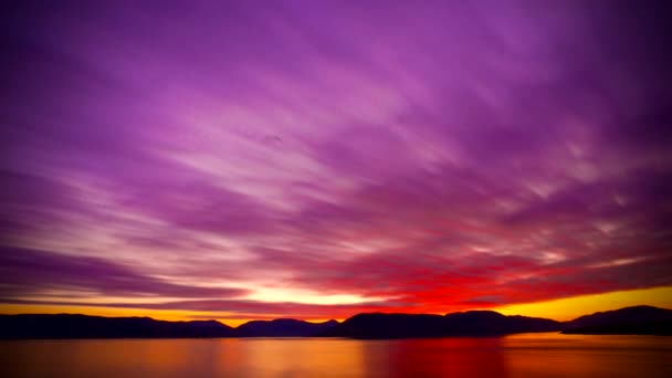 Kolorowy Timelapse Scottish Zachód Słońca Rzeki — Wideo stockowe