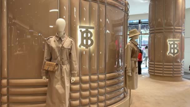 Магазин Galeries Fabayette Brand на главной улице Парижа парфюмерно-декоративной косметики самых известных производителей люди имеют деньги и покупают 1622 Paris France — стоковое видео