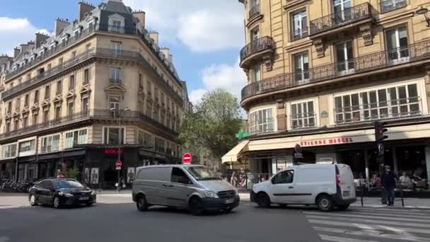 Bourse Paříž burzovní budova, kde se koná prodej akcií 16.04.22 Paříž Francie — Stock video